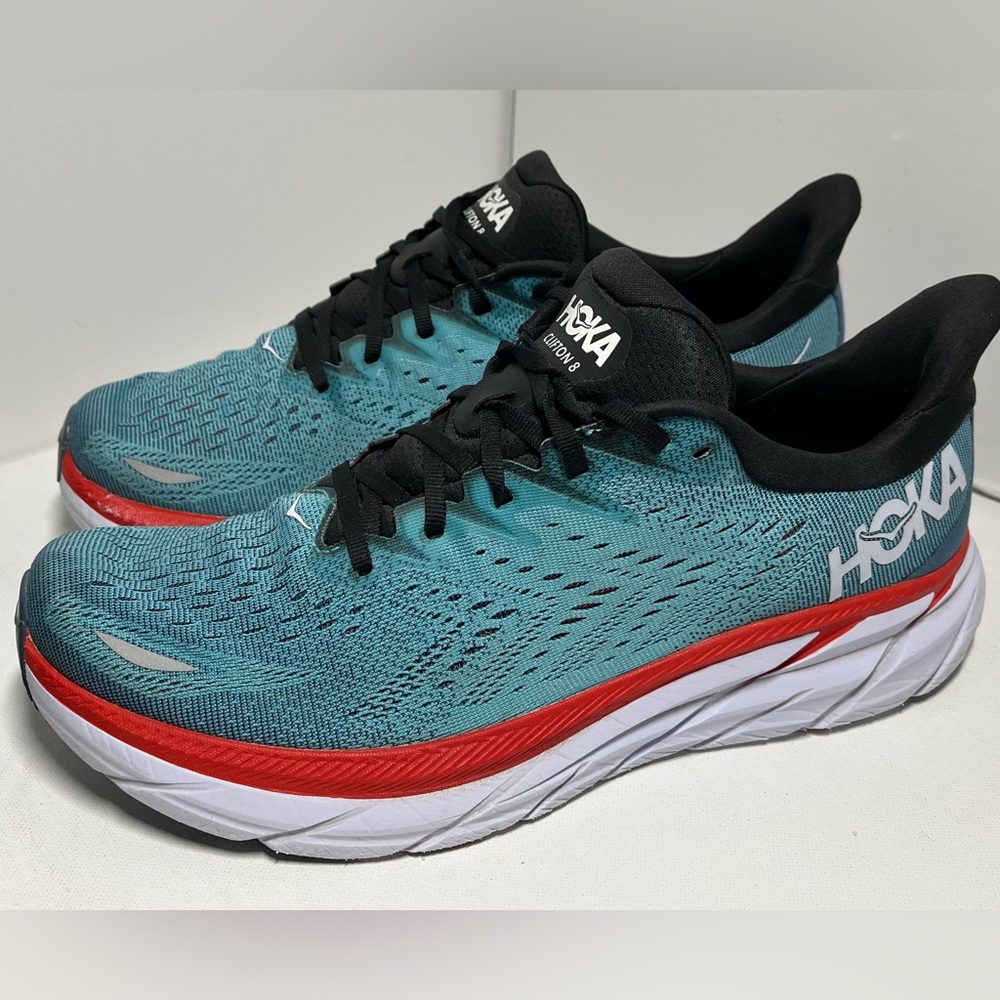 COPY - Hoka One One Clifton 8 Real Teal Mens size 11.5